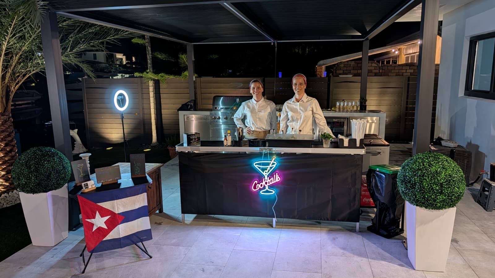 Tipsy Tides mobile bar team at a private event